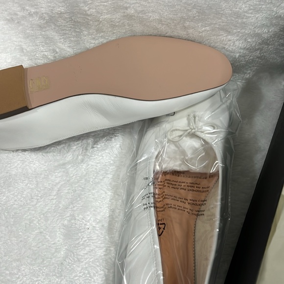 J Crew Beautiful Zo Zoe ballet flats in white leather - Picture 6 of 7